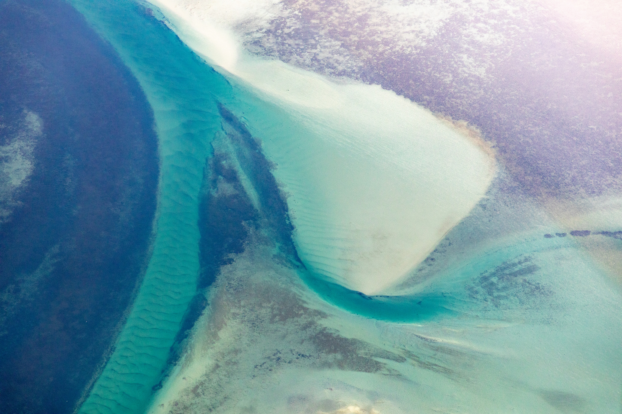 Abstract aerial photography of the ocean